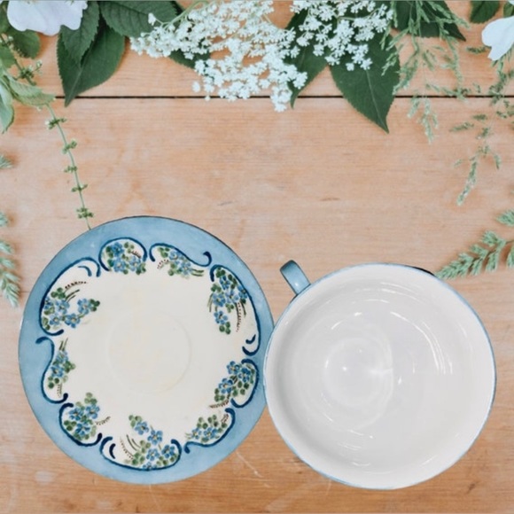 Cup and Saucer with Forget-Me-Not Flowers, by Seltmann Weiden K, Bavaria - Picture 5 of 8